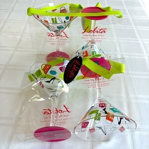 Lolita Acrylic Martini Glasses Set of 2 glasses